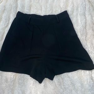 Black paperbag shorts